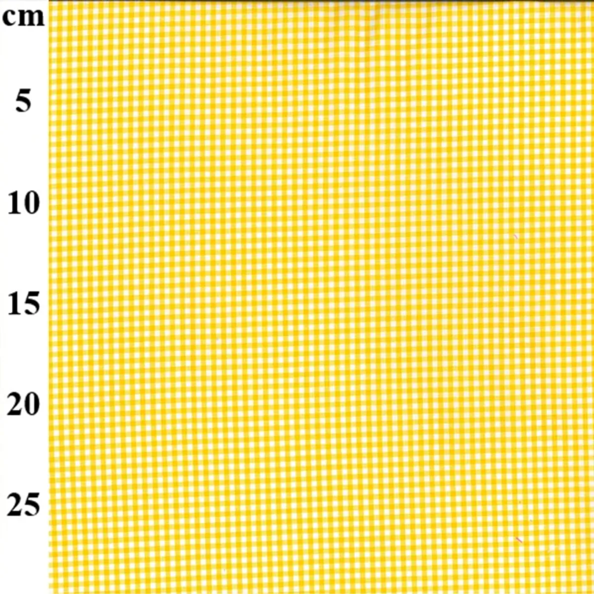 Gingham  3 mm rutet gul-hvit rutevev kjøkkenruter