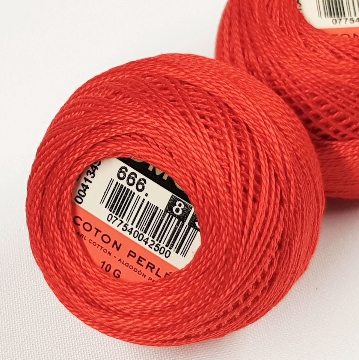 Perlegarn No.  8 DMC 01 Rød - lyserød Pearl cotton