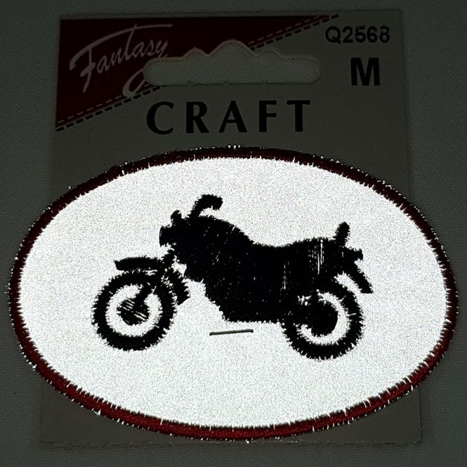 Hovedbilde Strykemerke refleks motorsykkel oval symerke
