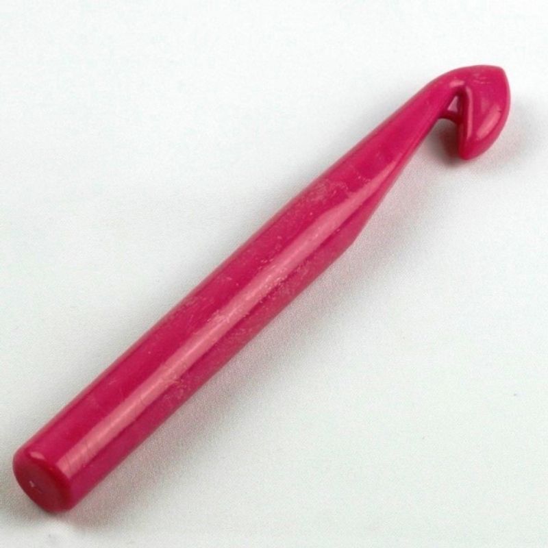 Heklenål 20 mm rosa resirkulert plast Hoooked