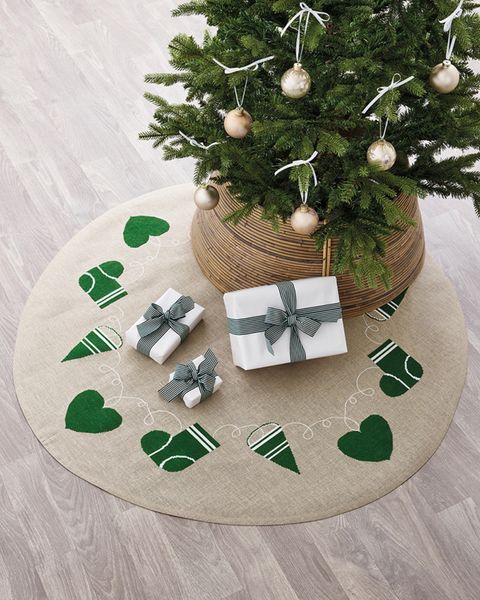 Hovedbilde Juletresteppe Grønt hjerter og kremmerhus - 125 ...