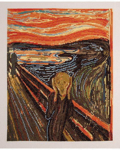 Hovedbilde Bilde Skrik korssting 28 x 36 cm DMC broderipakke