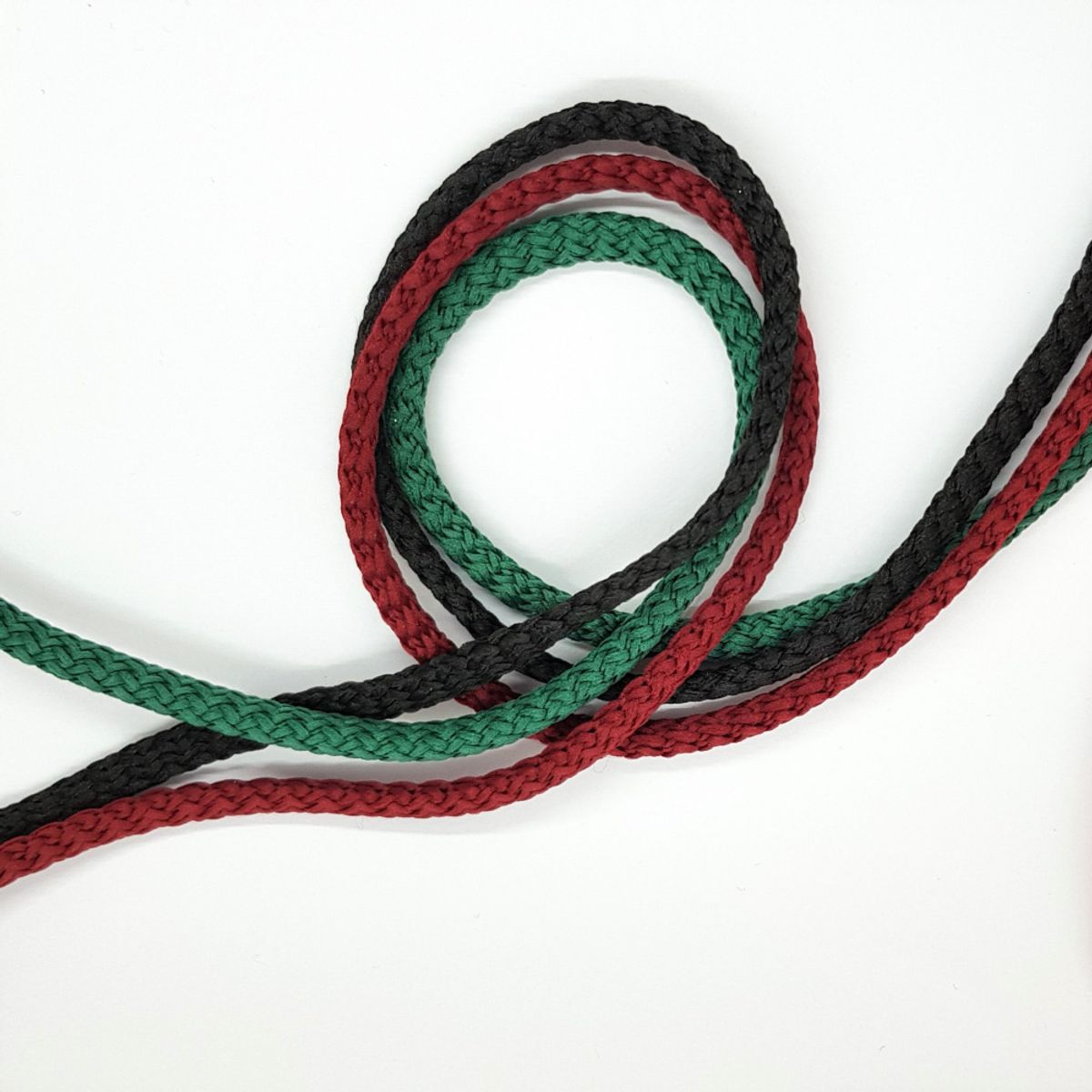 Anorakksnor  4 mm - flettet polyester - flere farger