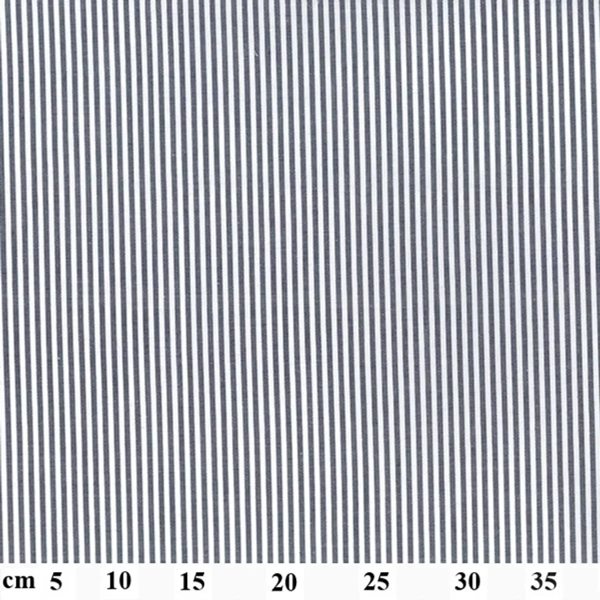 Garnfarget stripe  3 mm marine-hvit kjøkkenruter
