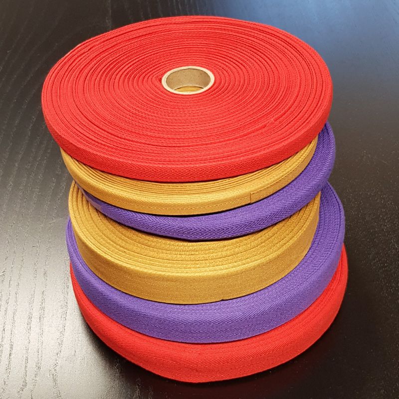 Bendelbånd 25 mm flere farger