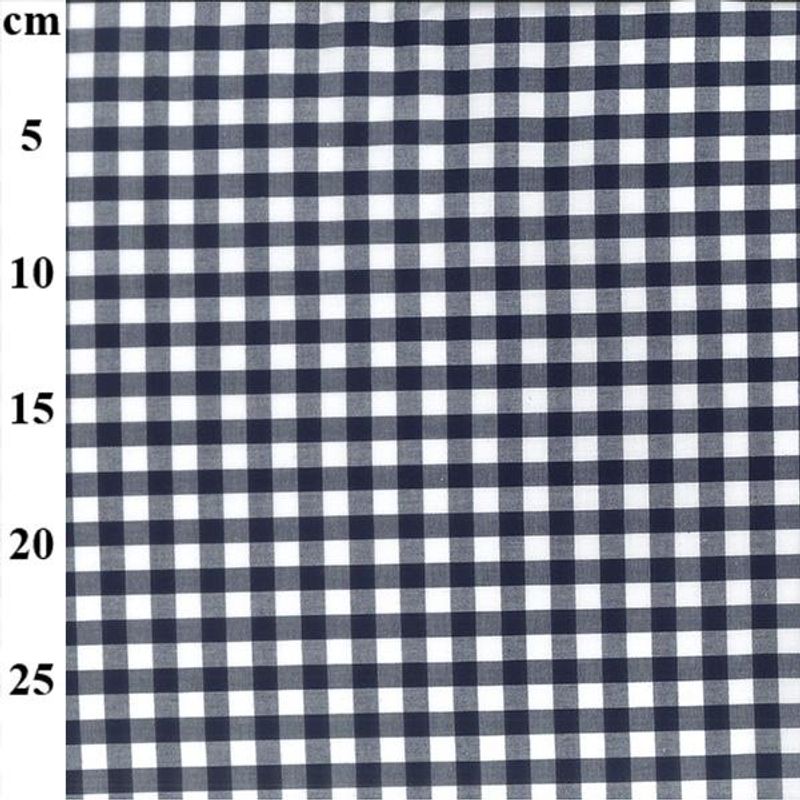 Gingham  9 mm rutet marineblå-hvit kjøkkenruter