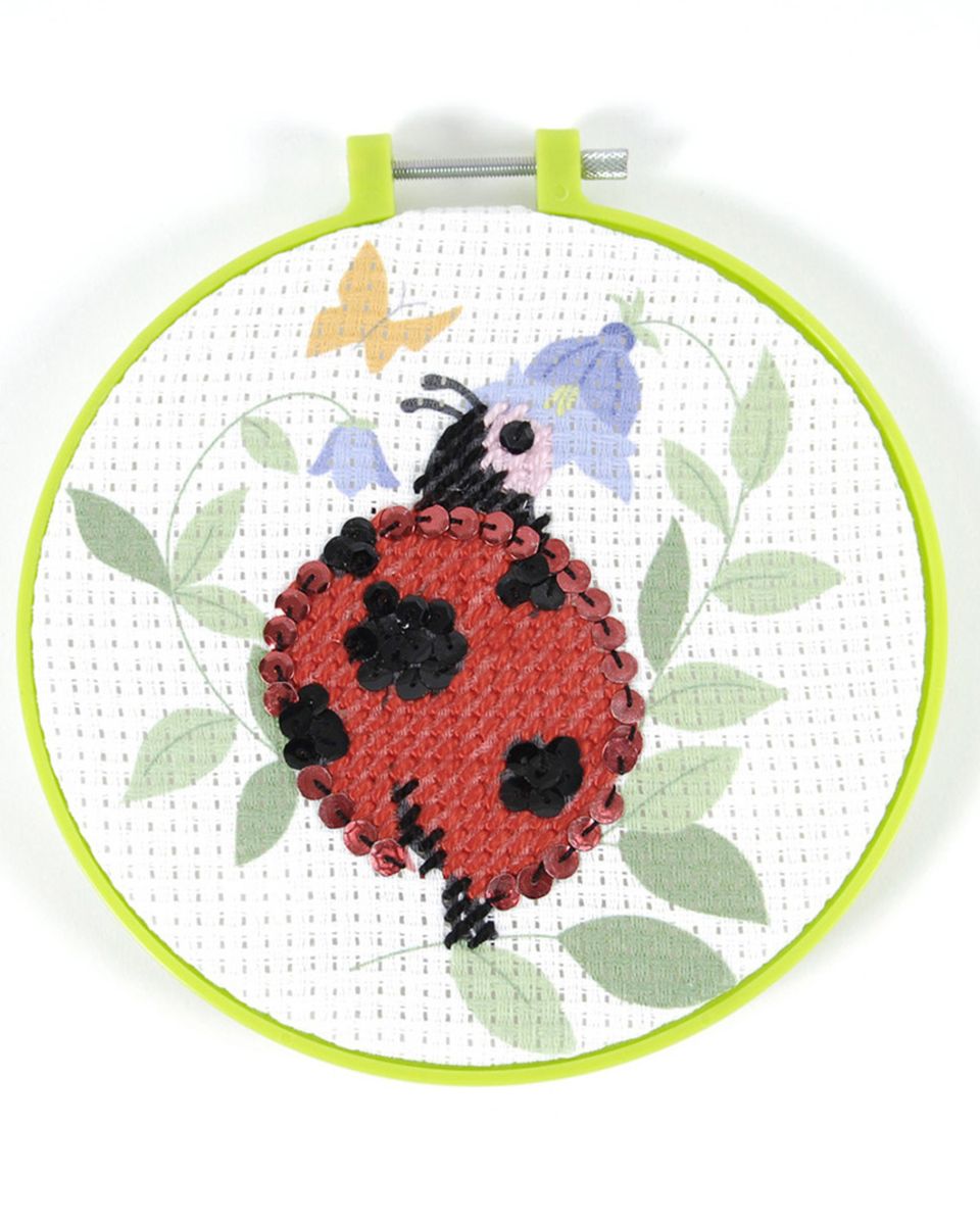 I can stitch! Marihøne  Halvsting læringspakke