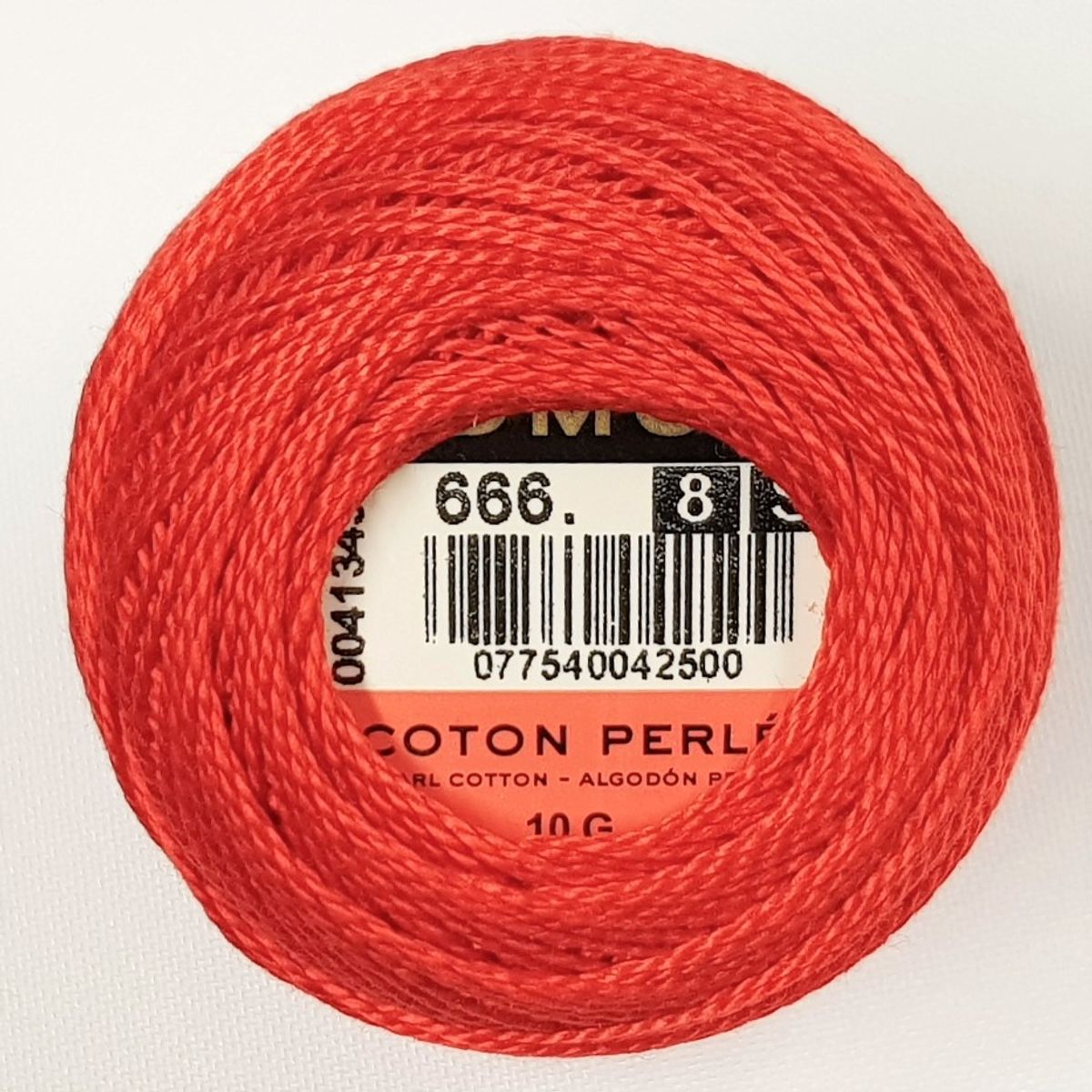 Perlegarn No.  8 DMC 01 Rød - lyserød Pearl cotton