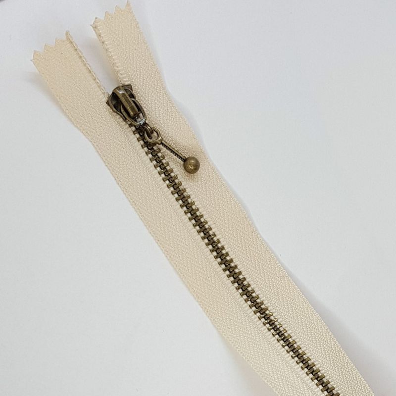 Glidelås metall 4 mm revehale 35 cm - Ikke delbar