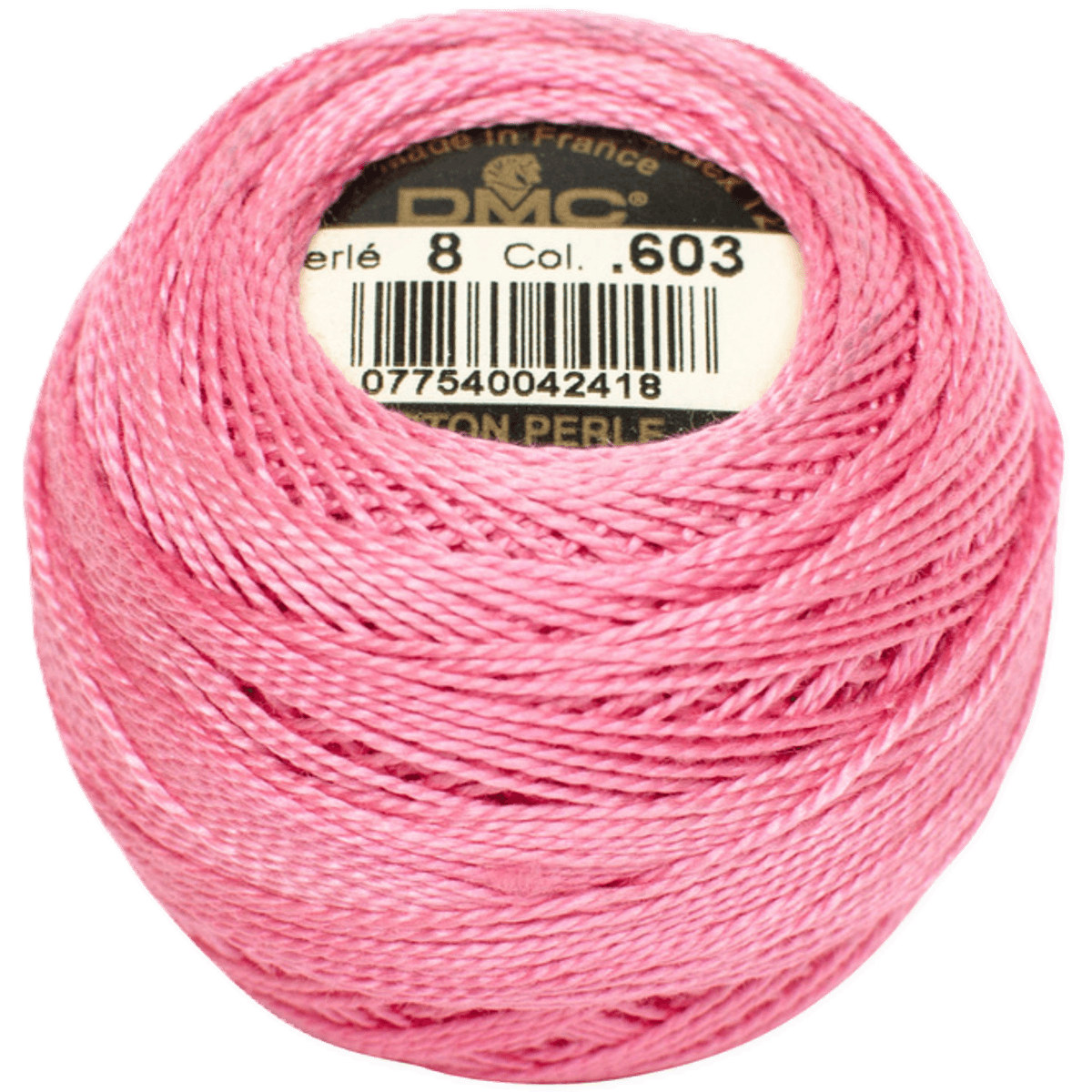 Perlegarn No.  8 DMC 116 Ensfarget bomull - Pearl cotton