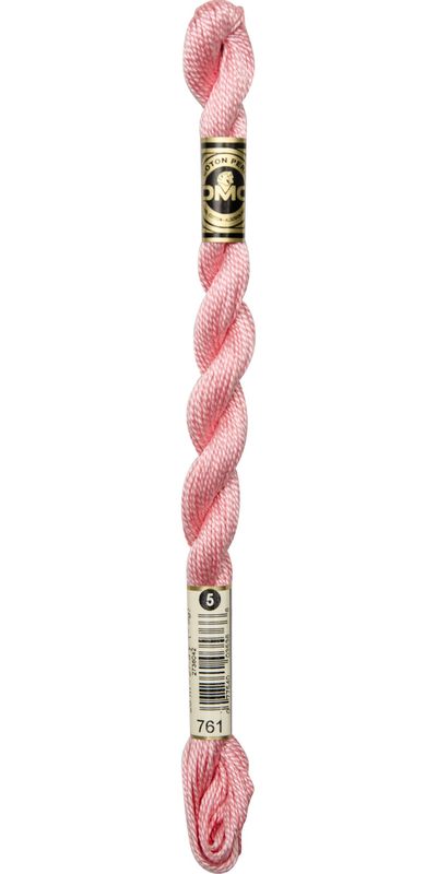 Perlegarn No.  5 DMC 115 Ensfarget bomullsbroderigarn